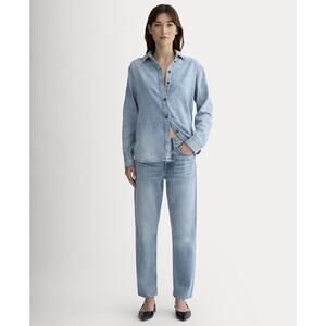 Everlane Women's Super-Soft Relaxed Jean in Weathered Blue, Size 28, Denim
